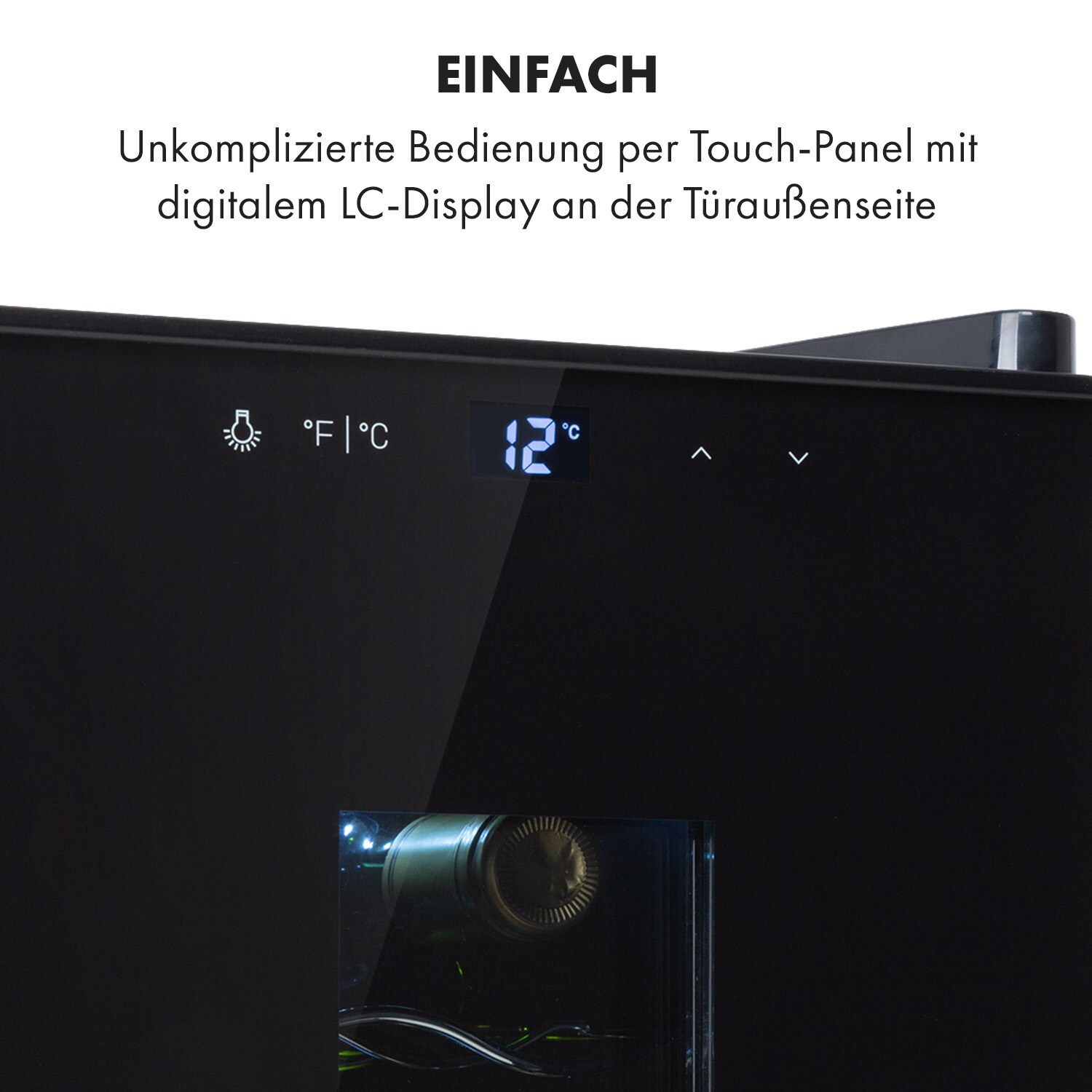 Bellevin 8 Uno Weinkühlschrank 23 Liter 11-18 °C LED Touch SingleZone