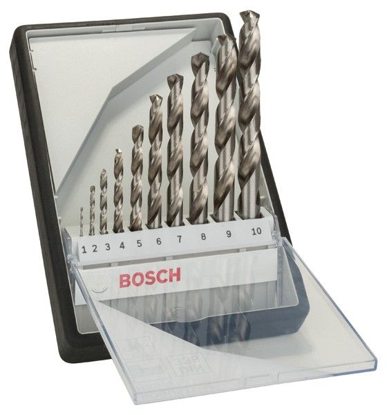 Bosch 2607010535 10-delige Robust Line metaalboorset HSS-G, 135° 1 - 10 mm