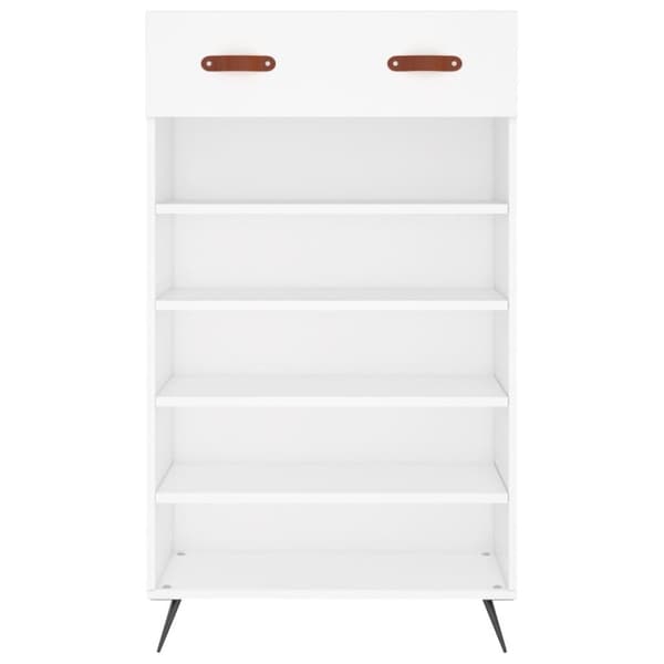 vidaXL Skohylle hvit 60x35x105 cm konstruert tre
