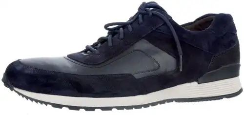 2138 E Gijs blauw/zwart combi - maat 12 veterschoen blauw/zwart combi - maat 12 Calandschoen