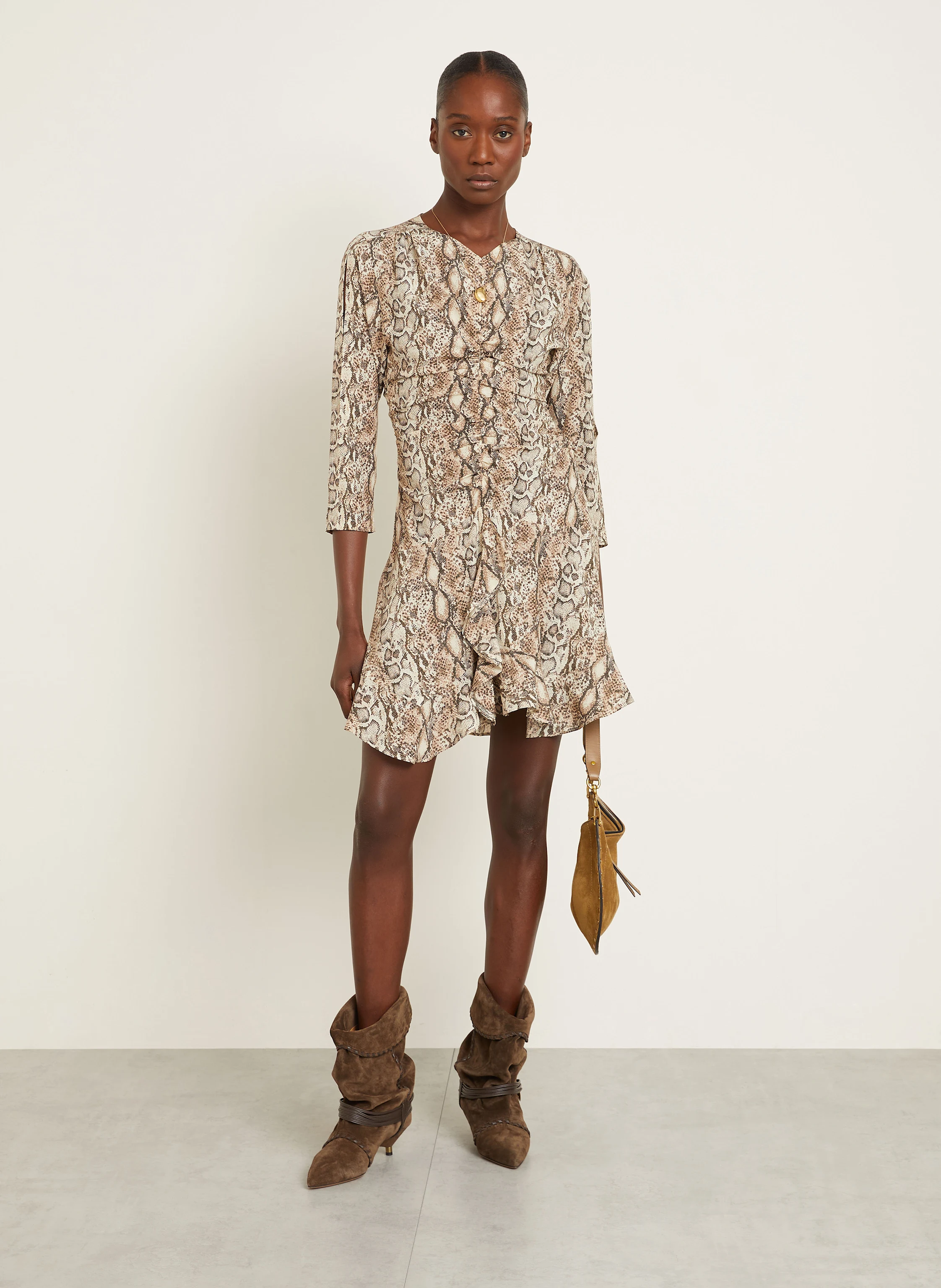 ISABEL MARANT Cocktailkleid OCTAVIA aus Seide mit 3/4-Arm