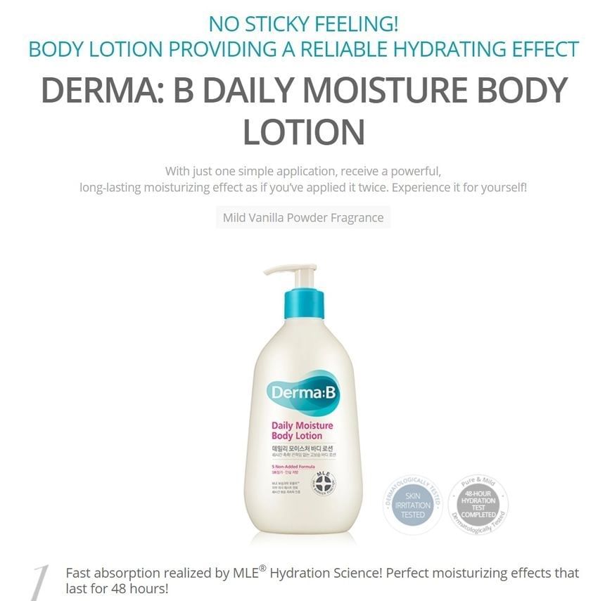 Derma: B - Dagelijkse vochtinbrengende bodylotion