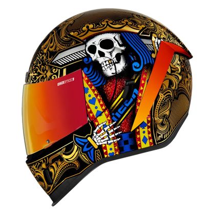 Casque Icon AIRFORM - SUICIDE KING - Jaune