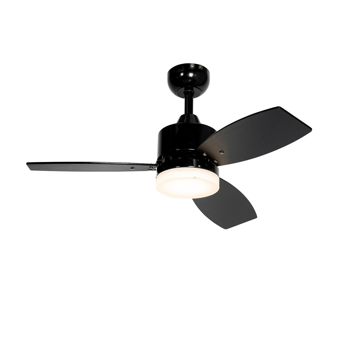 Plafondventilator voor buiten zwart 91.3cm incl. LED dimbaar met afstandsbediening IP44 - Toledo