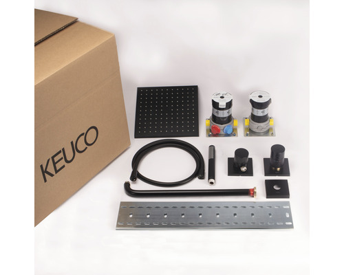 KEUCO Douchekraan IXMO SETS BLACK SELECTION DVGW gecertificeerd zwart mat 59602370002