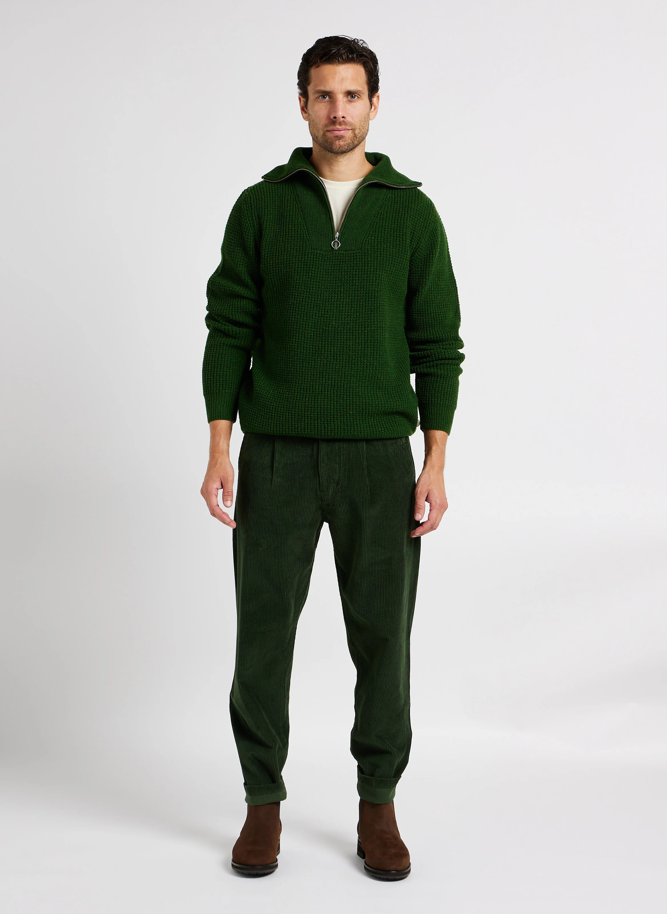 WOTAN - Pantalon droit en coton biologique | Vert