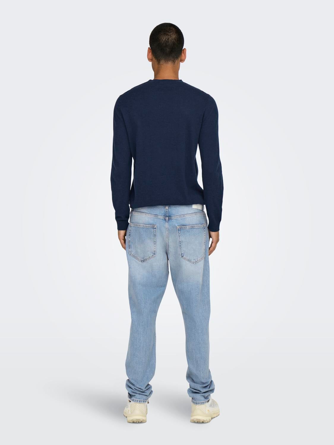 ONSYOKE Mittlere Taille Verjüngt Jeans Light Blue Denim