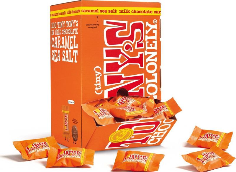 Tony's Chocolonely - Tiny Tony's Melk Karamel Zeezout Chocolade - Belgische Fairtrade Chocolade 900 gram