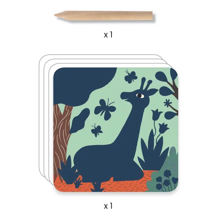 Djeco Cartes à gratter Grosses bêtes