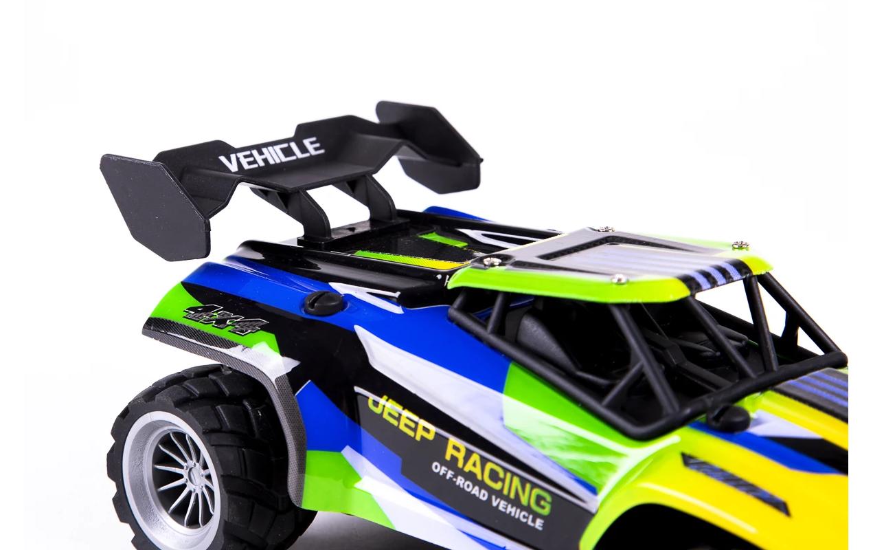 Buggy Jeep Racing Blau/Grün, 1:18Akku-Betriebenes RC Auto für Kinder ab 6 Jahren