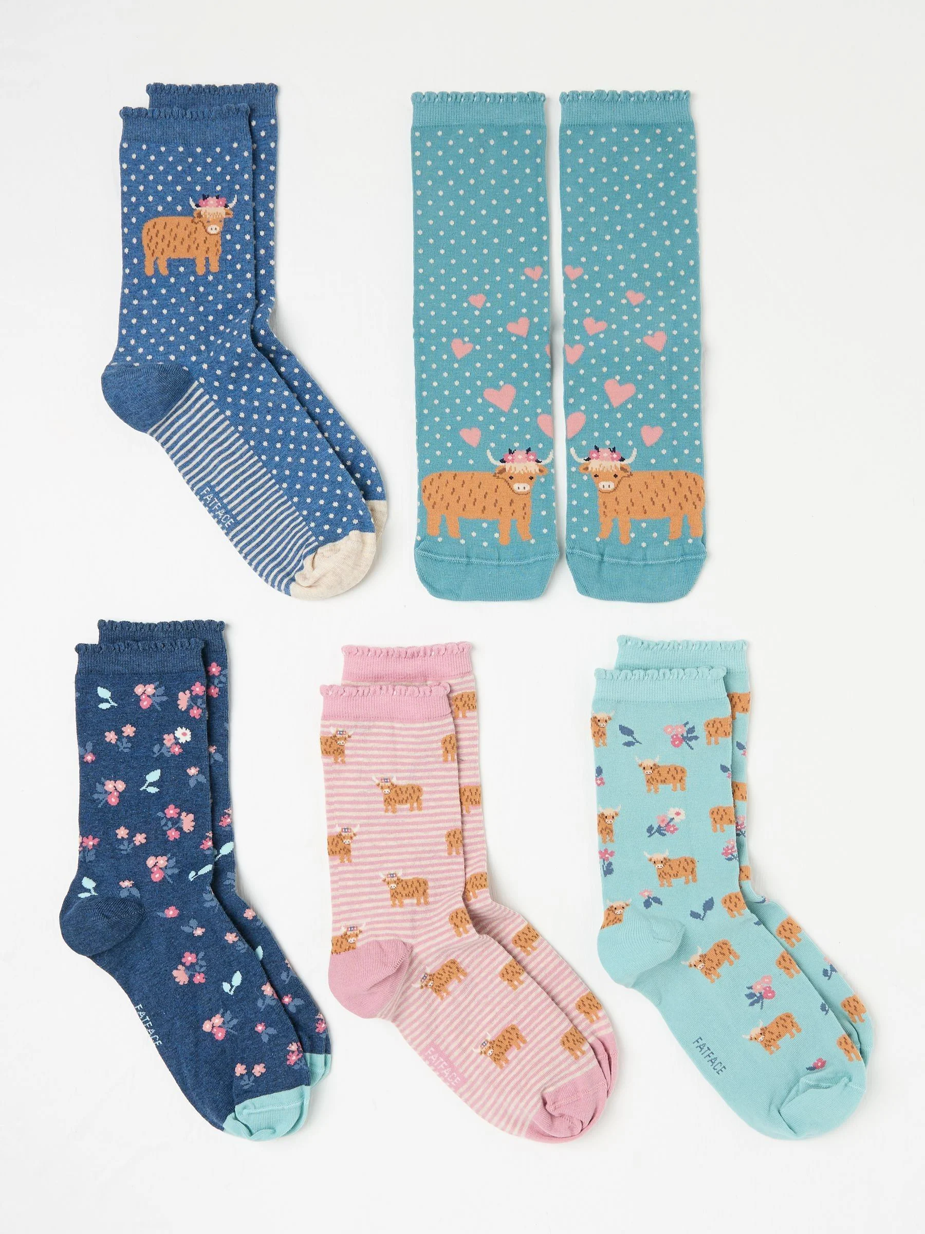Multi - FatFace 5 paar sokken