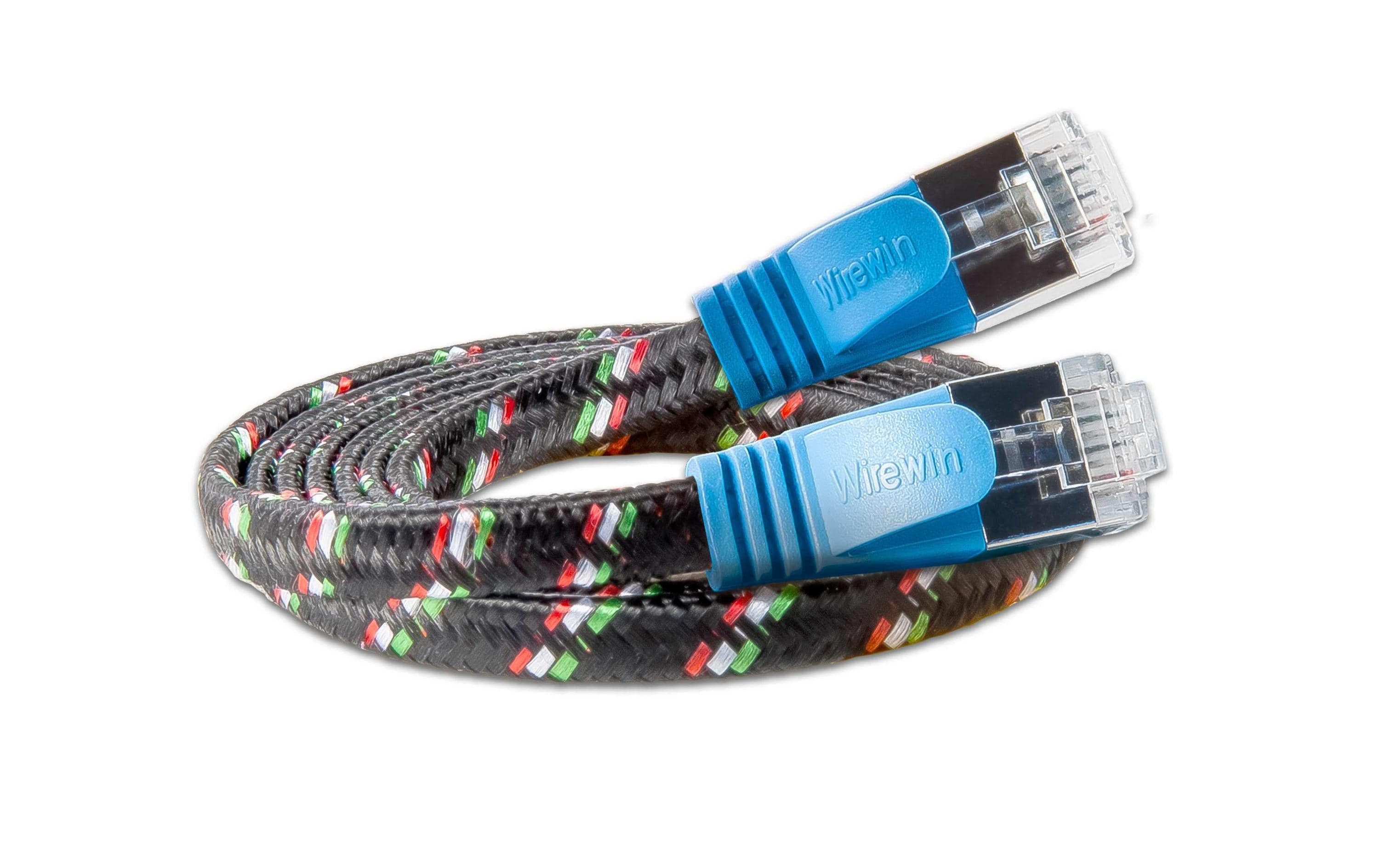 Slimpatchkabel RJ-45 - RJ-45, Cat 6, STP, 1 m, BlauRobustes, geschirmtes Twisted-Pair-Kabel (STP) mit Klinkenschutz