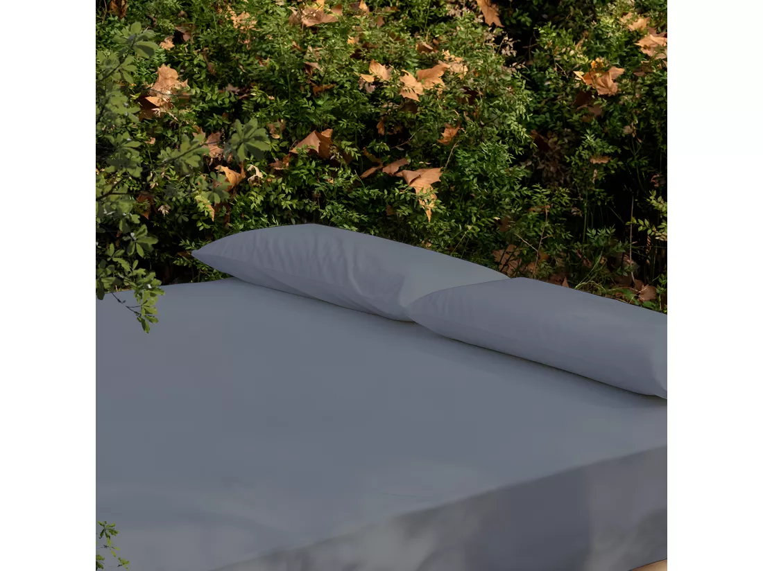 BELLECOUR LITERIE | Alèse B-SENSIBLE Gris anthracite 160x200 cm | Impermeable & Anti-acariens