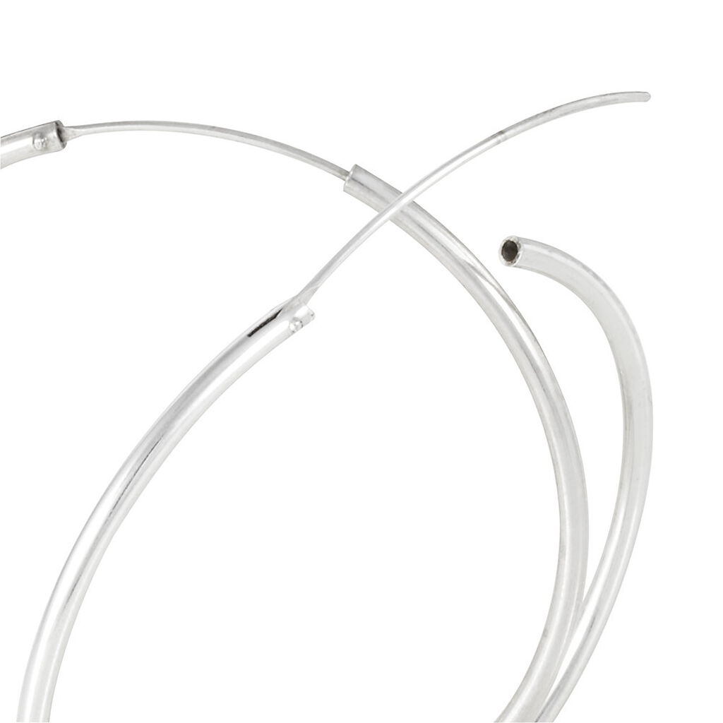 Créoles Argent Blanc Olympia