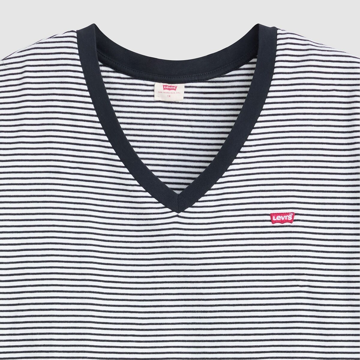 LEVI'S PLUS<br>Camiseta listrada de manga curta com decote em V