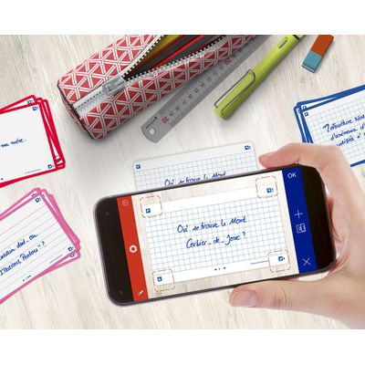 Oxford FLASH 2.0 - Pack de 32 cartes - A7 - petitis carreaux - blanc