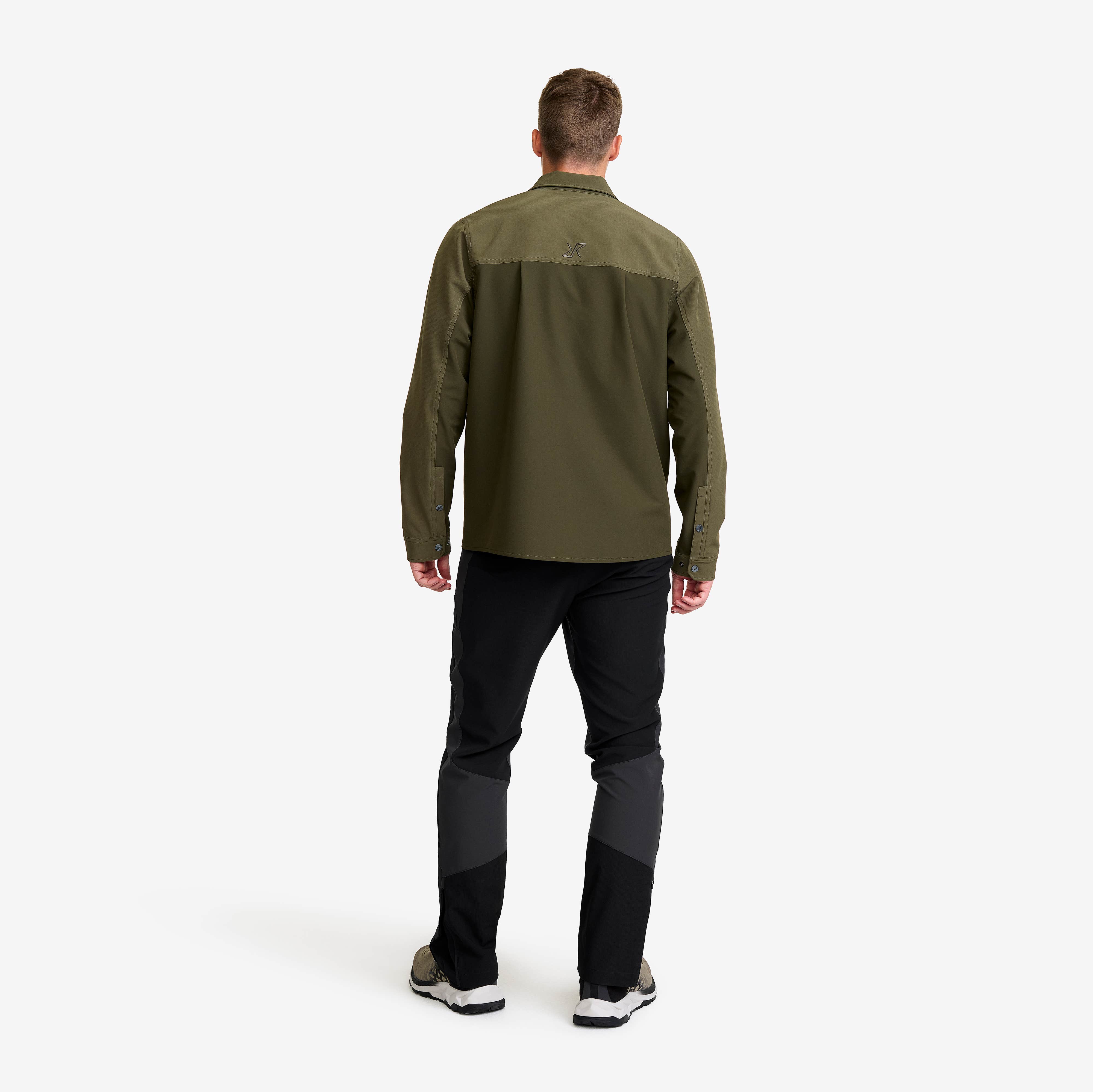 Ridge Half-zip Stretch Shirt Herre Grape Leaf/Forest Night