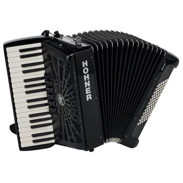 Hohner Bravo III 72 Black silent key