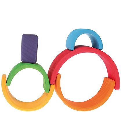 Grimms Holzspielzeug - Regenbogen - Klein - 6 Teile - Bunt