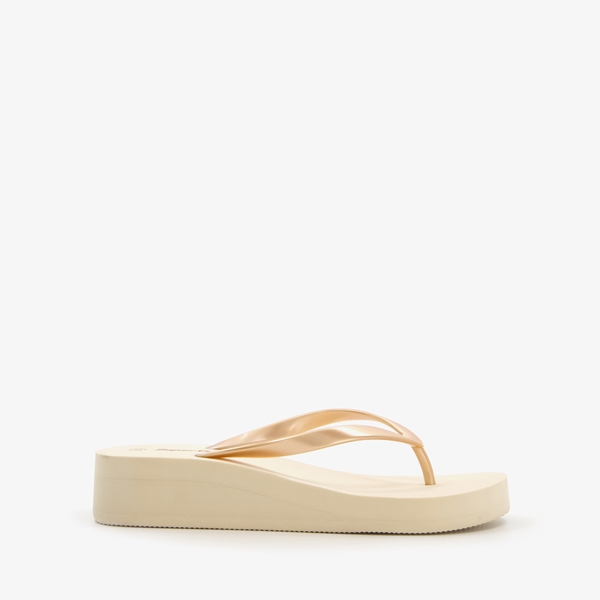 Supercracks dames teenslippers beige