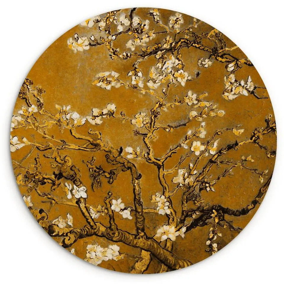 MuchoWow Wand decoratie 150x150cm Amandelbloesem Kunst Van