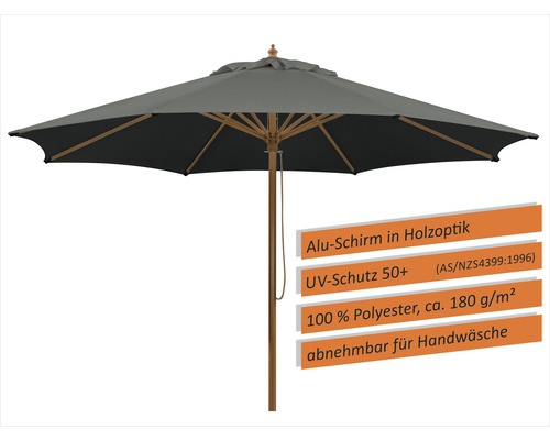 Schneider Malaga parasol Ø 300 cm antraciet