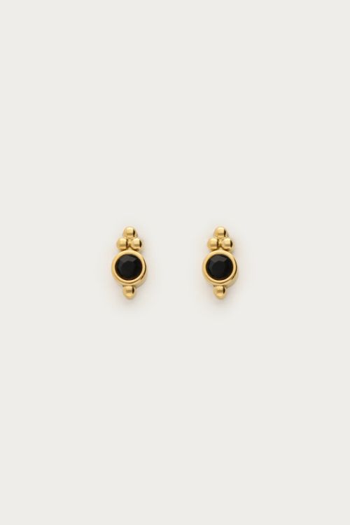Studs met zwarte strass dots