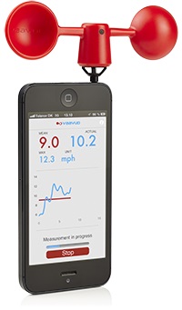 Vaavud Smartphone Wind Meter Red