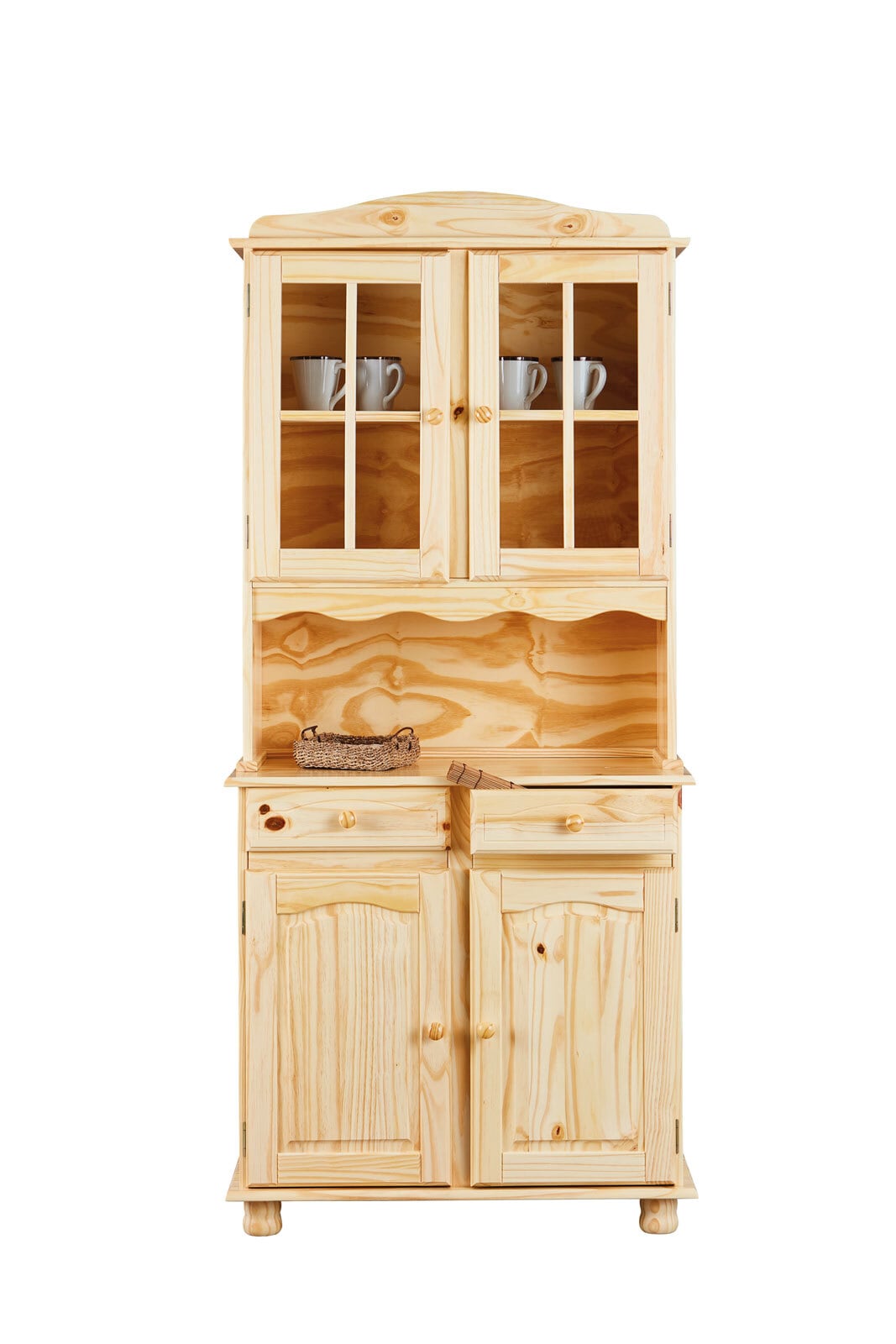 Buffet Theo Massivholz Kiefer Natur 88x198x43 cm