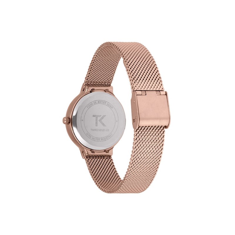 Montre Trendy Kiss en Maille Milanaise Femme Rose doré