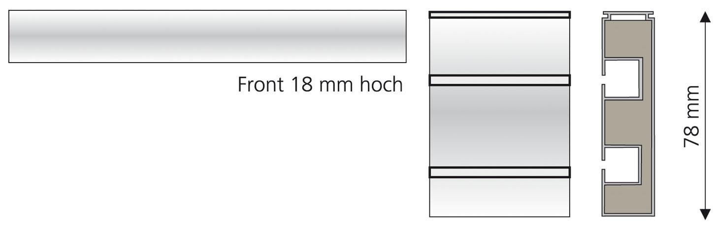 Liedeco Gardinenstange 2 läufig-läufig Fixmass