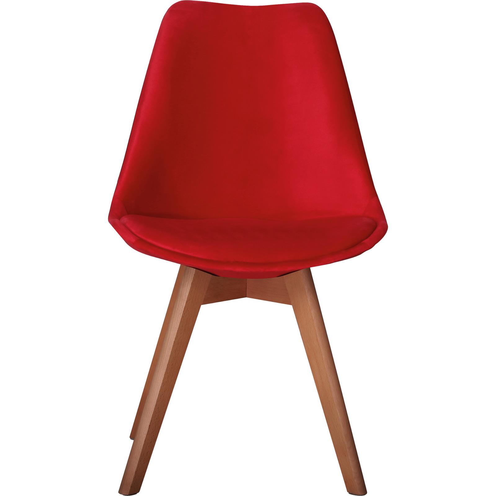 Polsterstuhl Tim Samt-Optik rot