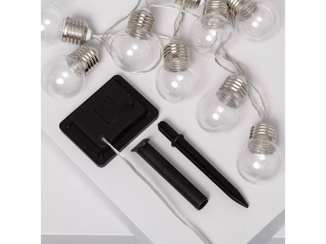Guirlande d’Ampoules LED Solaire Galilei 2m 3000K Blanc chaud