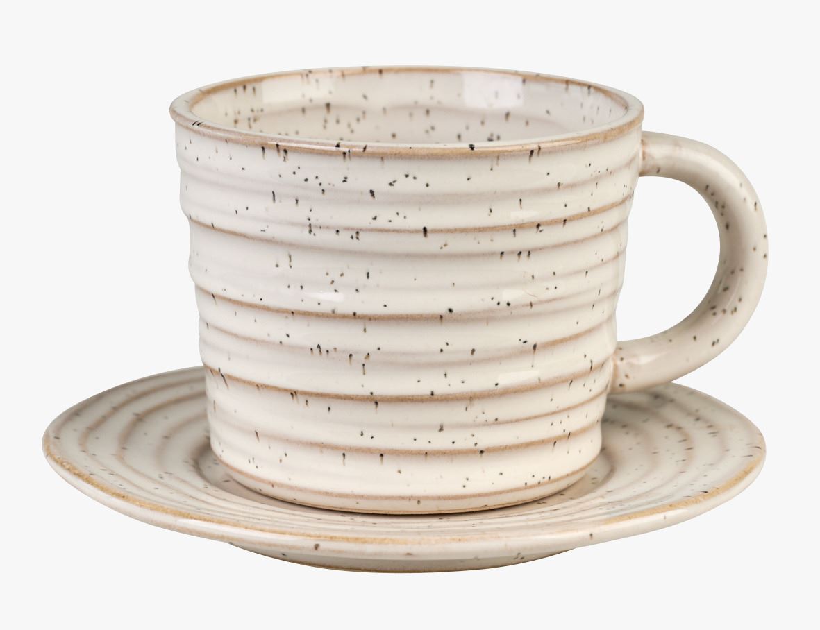 Kopp m/ skål lys beige - 300 ml