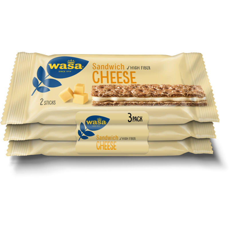 Wasa Sandwich cheese 3-pack