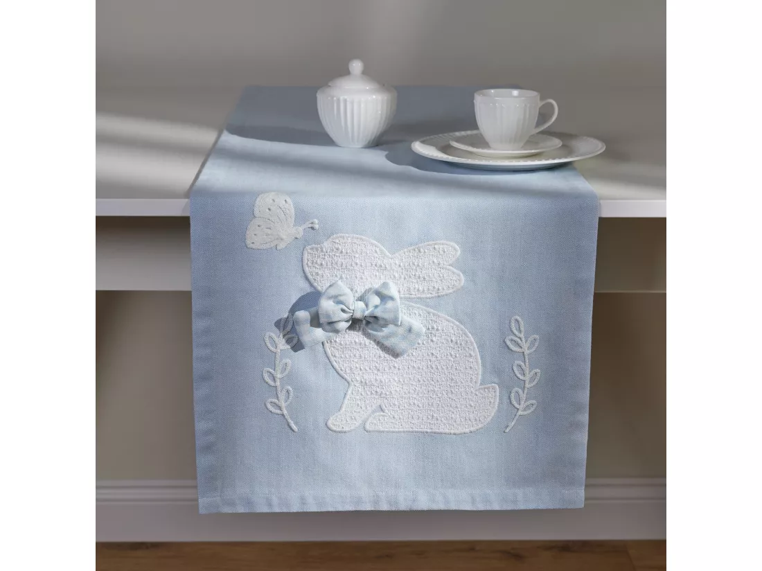 Chemin de Table Décoratif Coneja Bleu Clair 40x180 cm