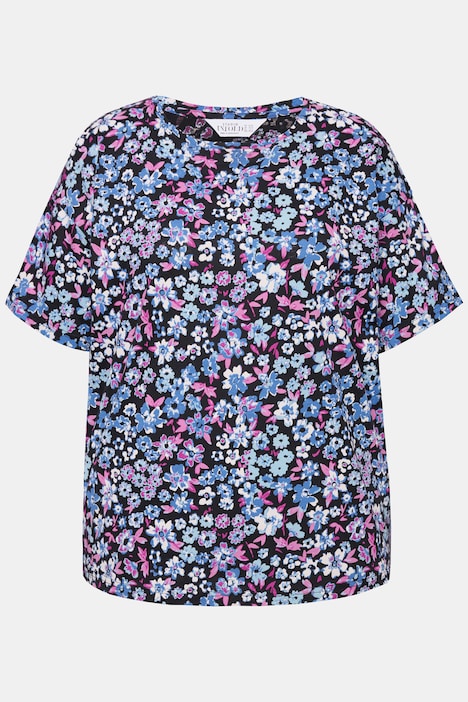 T-Shirt, oversized, Millefleur Print