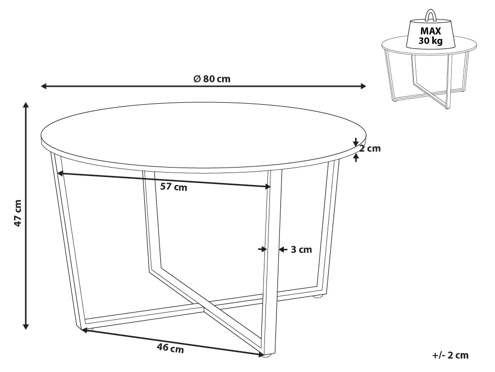Salontafel ORICK Donkerbruin