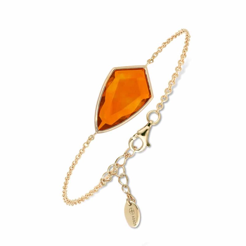 Bracelet Blason Doré Orange