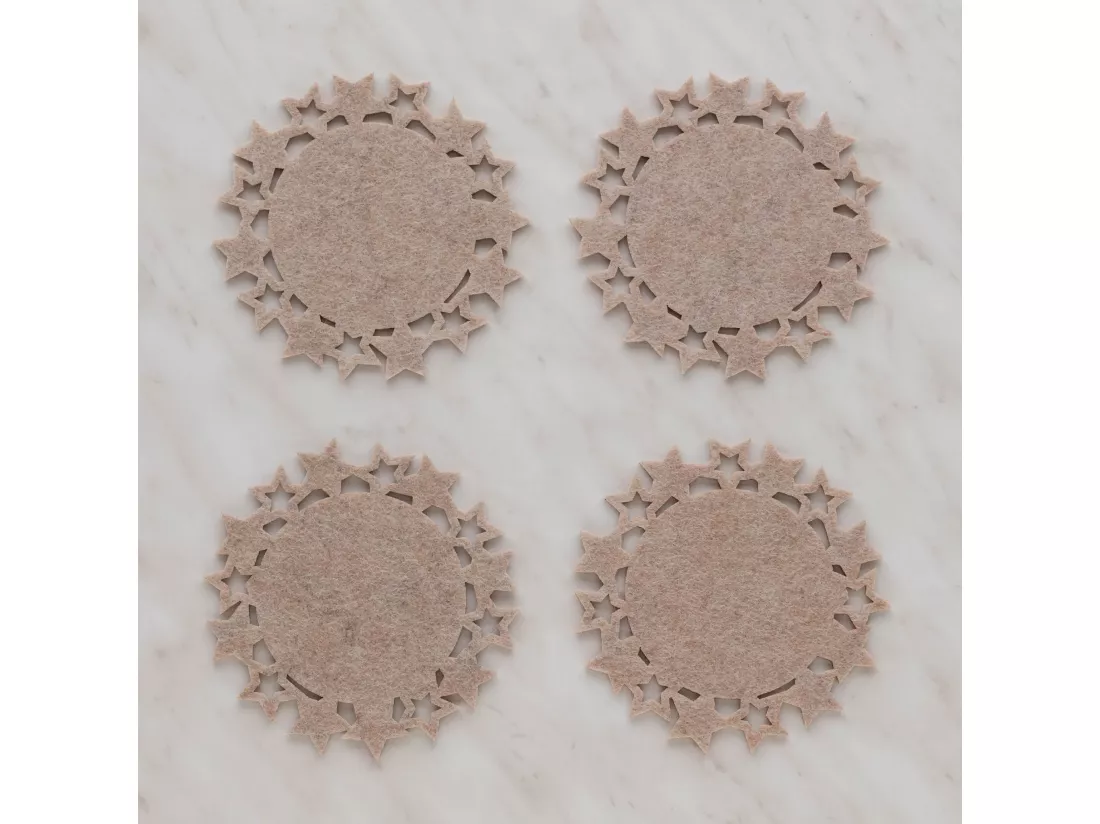 Ensemble De Sous-Verres Pour Tasse Stille Beige Moyen 12.3