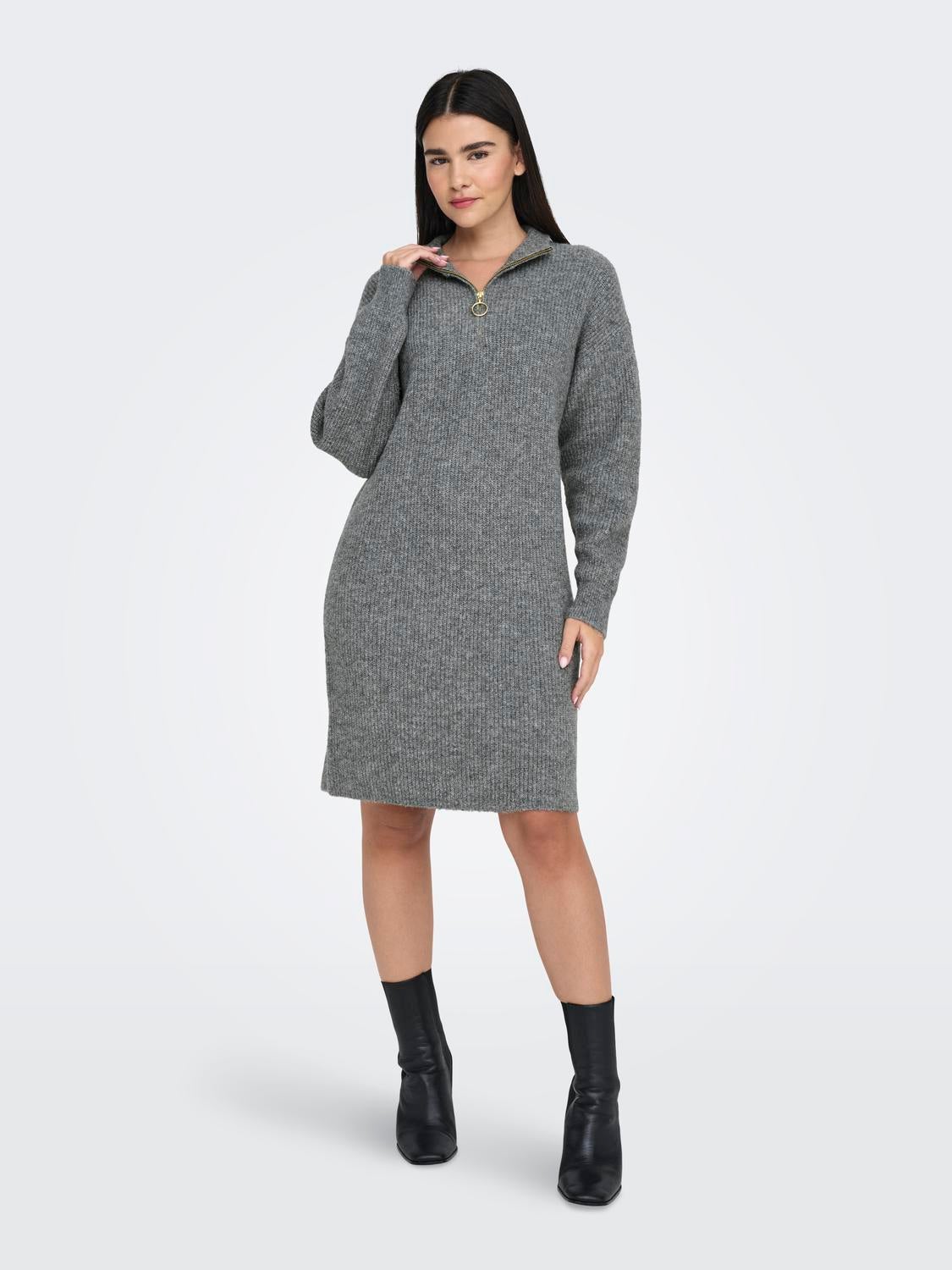 ONLTOKYO Midikleid Dark Grey Melange