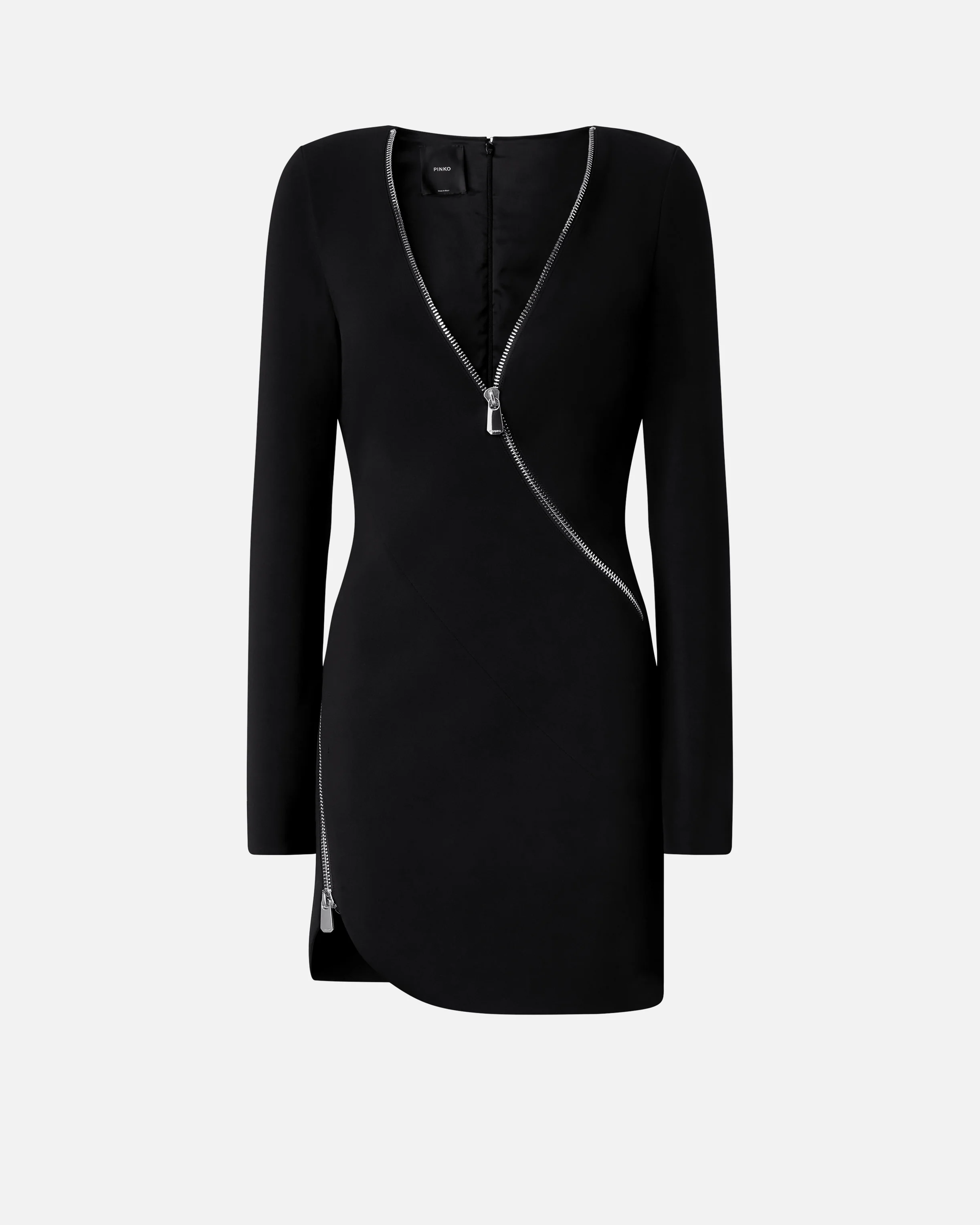 Robe courte avec fermeture zippée | Noir