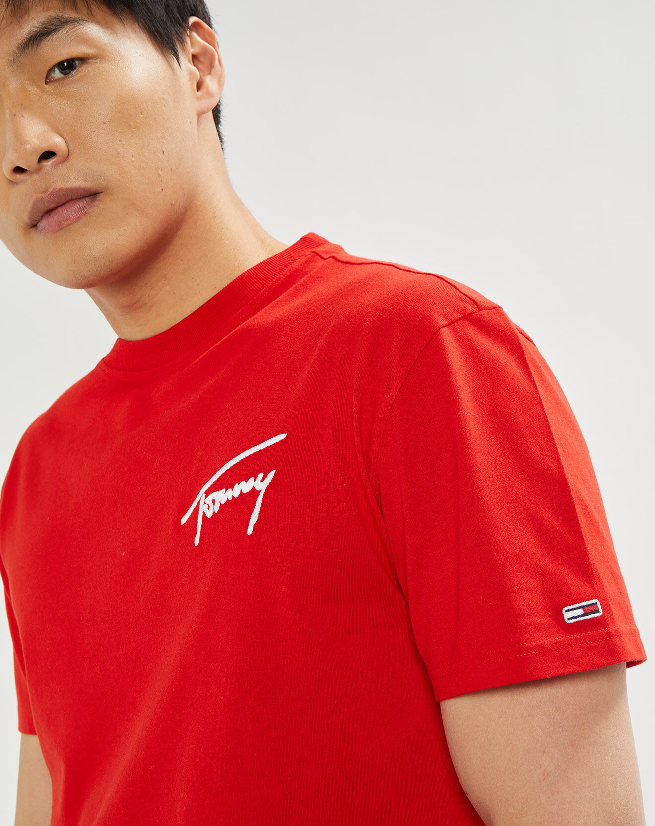 Tommy Jeans T-Shirt Tommy Signature rouge