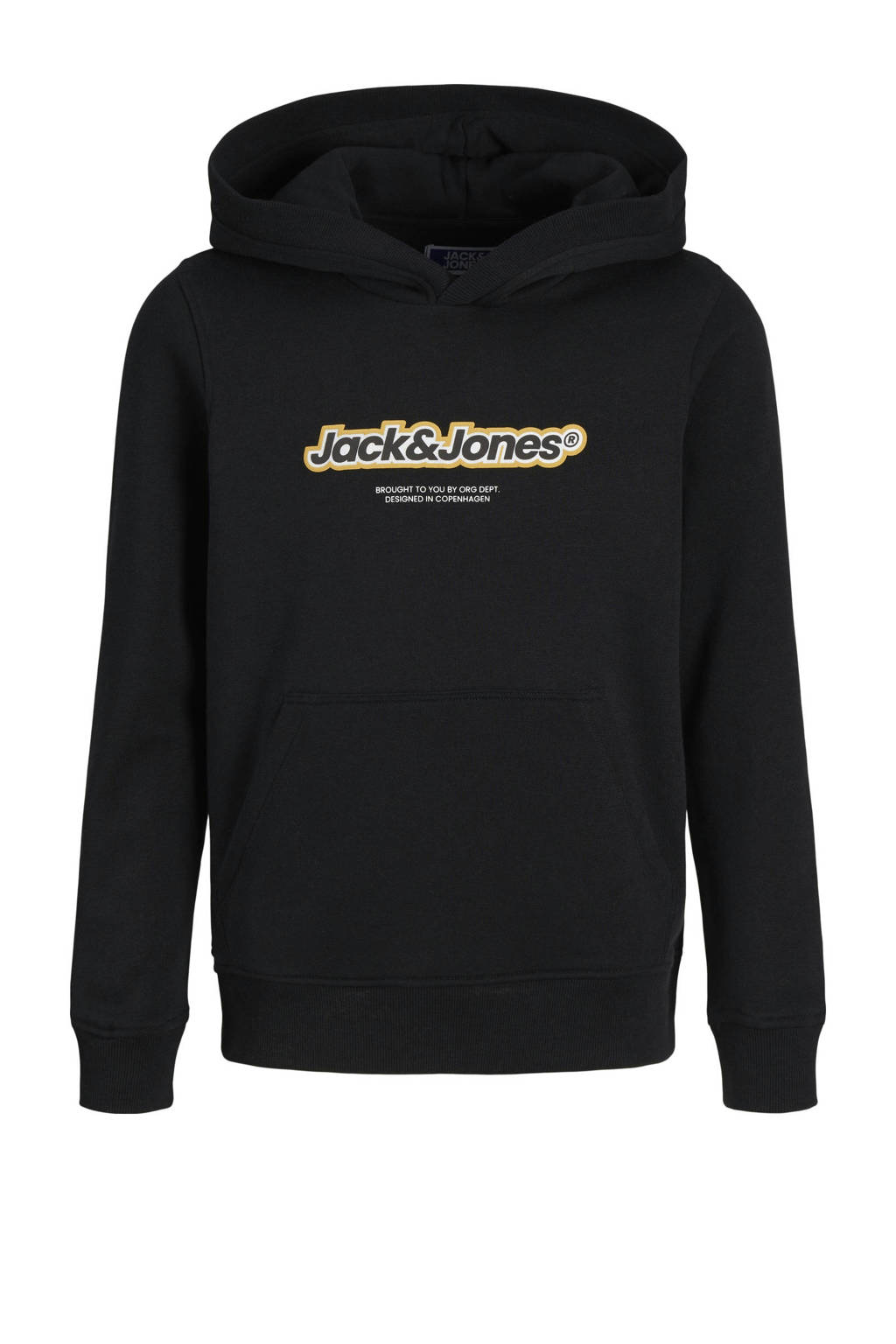 JACK & JONES hoodie JORVESTERBRO NEWTON met logo zwart