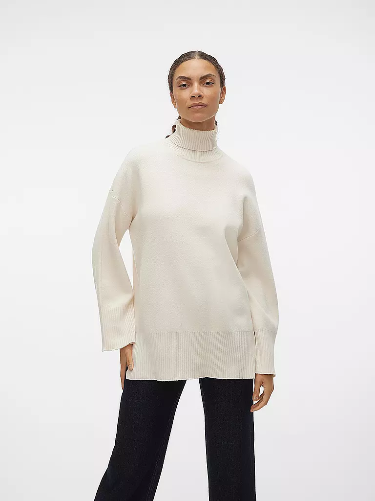 VERO MODA Strickpullover VMGOLDNEEDL creme