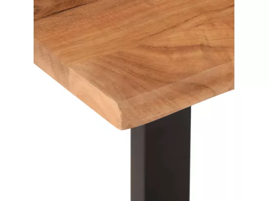 Banc 160 cm bois d'acacia massif et acier