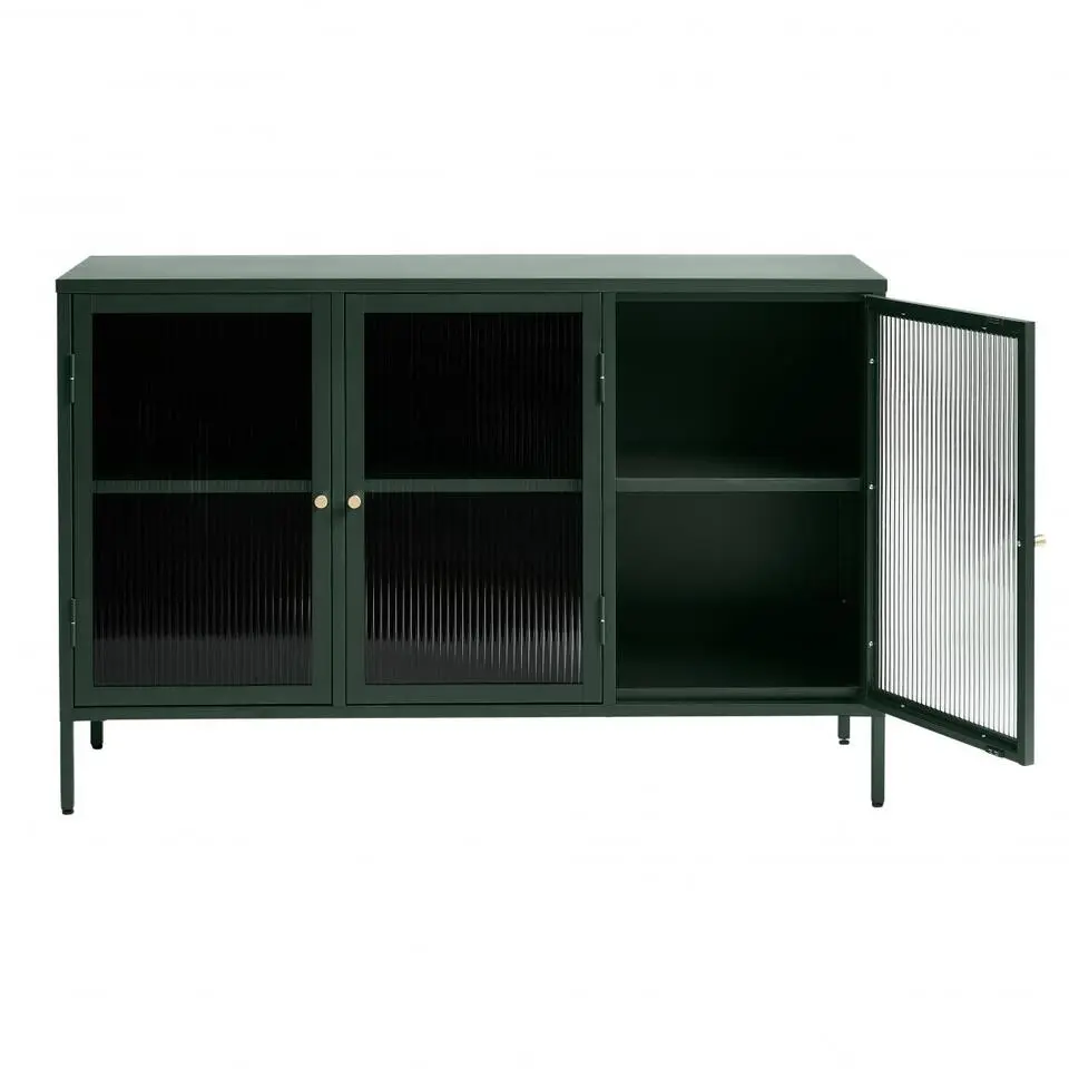 Nordic Home - Olan glazen dressoir - 130 cm - groen