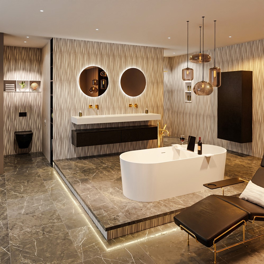 Mondiaz Noble vrijstaand bad 180x75cm kleur talc
