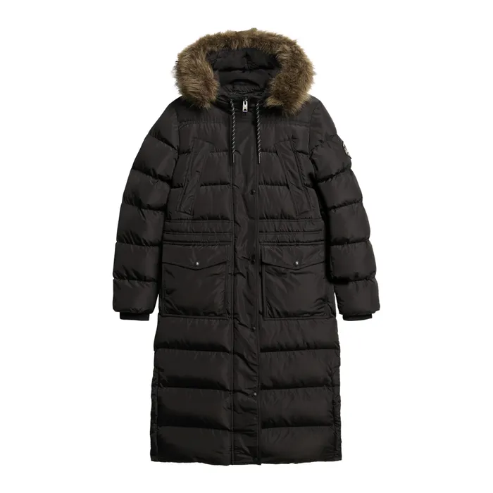 Superdry Everest Faux Fur Longline Winterjas Dames