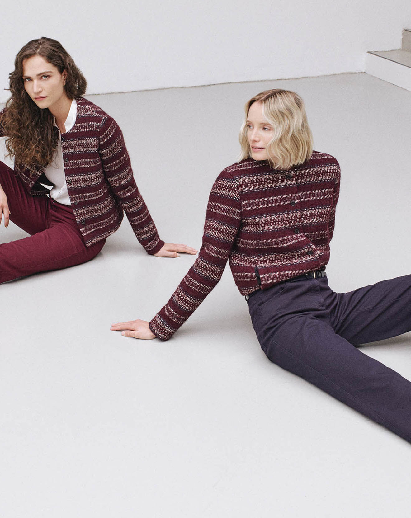 Caroll Veste Anne imprimée bordeaux